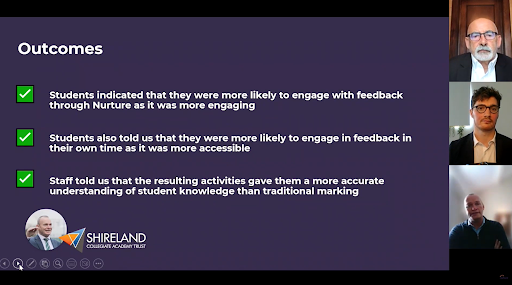 Shirelands outcomes with Nurture